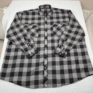 Mens‎ Long Sleeve Check Shirts Lumberjack Casual Work Flannel Shirt Size 5XL